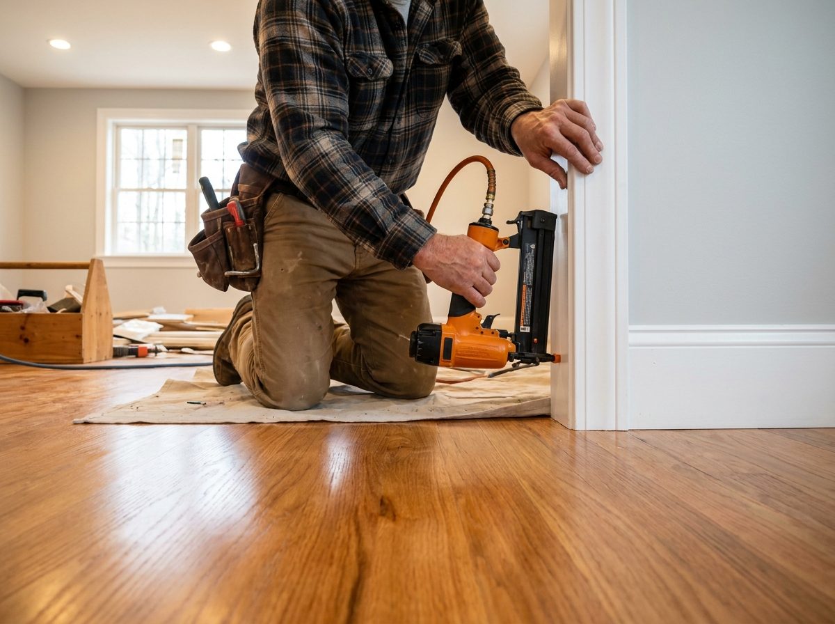 Baseboard install — JP Creative Maintenance carpentry
