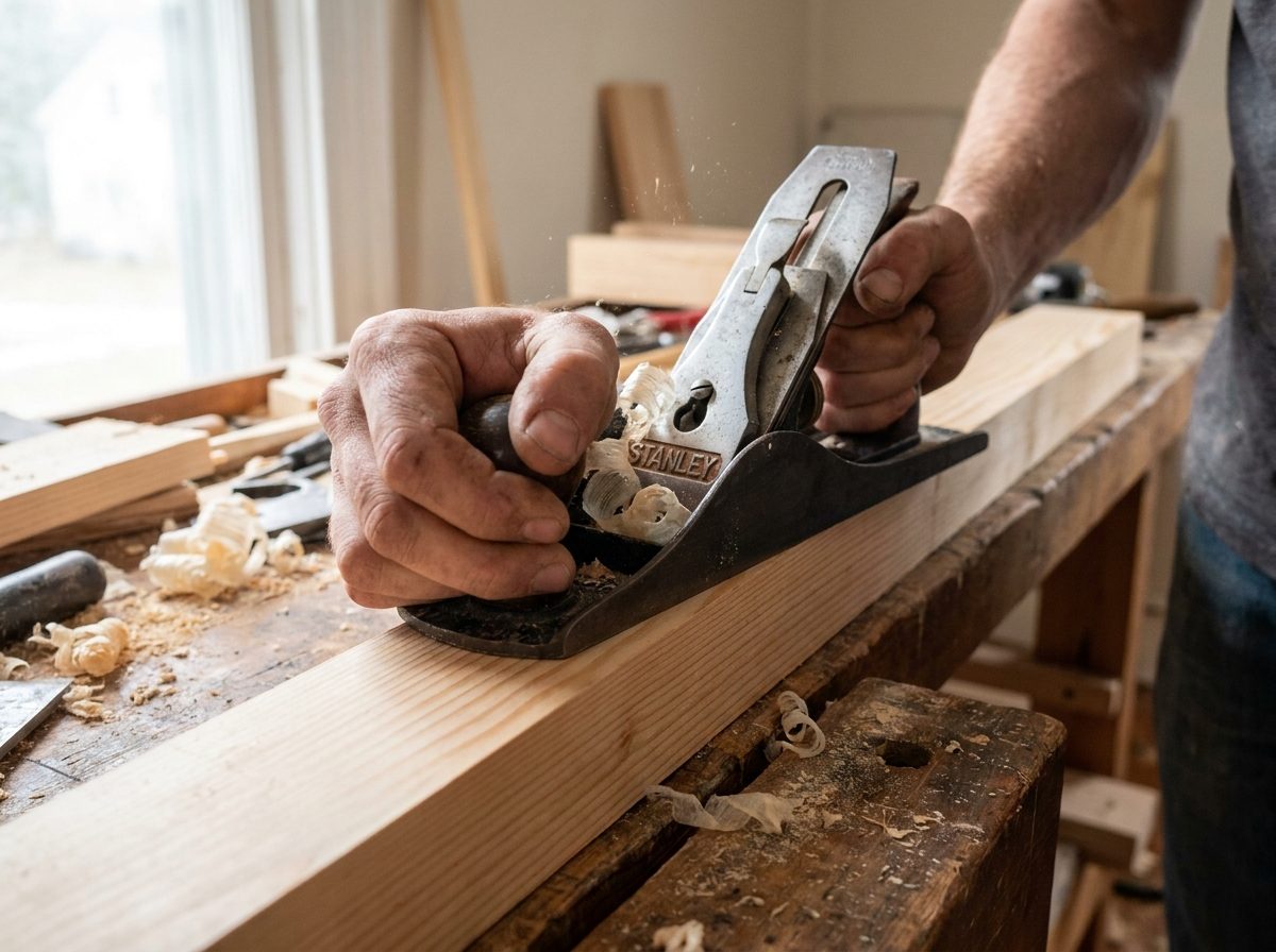 Hand-planed pine — JP Creative Maintenance carpentry