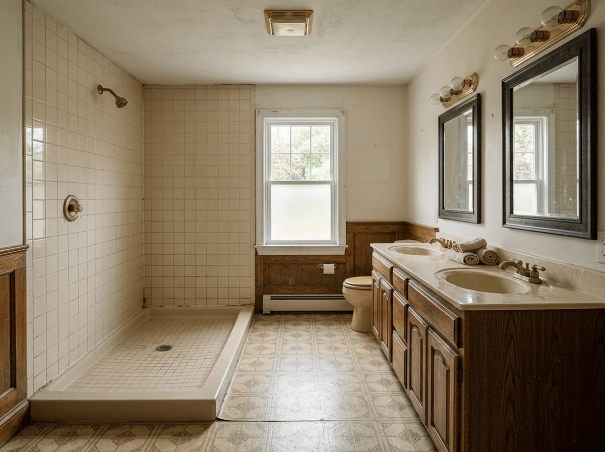 Before: bathroom remodeling project in Wellesley, MA by JP Creative Maintenance