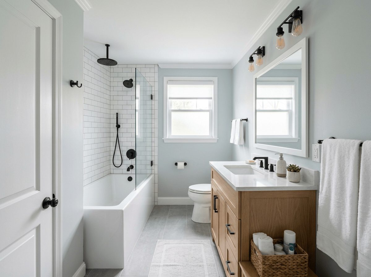 Bathroom Remodel after &mdash; full bathroom remodel completed in Framingham, MA by JP Creative Maintenance