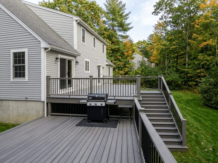 Deck & Porch after — new deck build completed in Bellingham, MA by JP Creative Maintenance