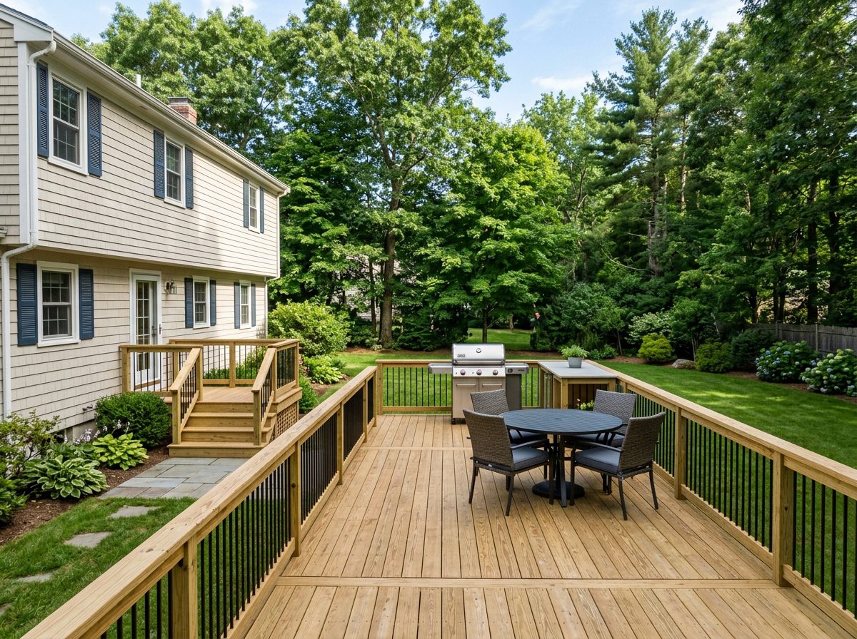 Deck & Porch after — porch restoration completed in Medway, MA by JP Creative Maintenance