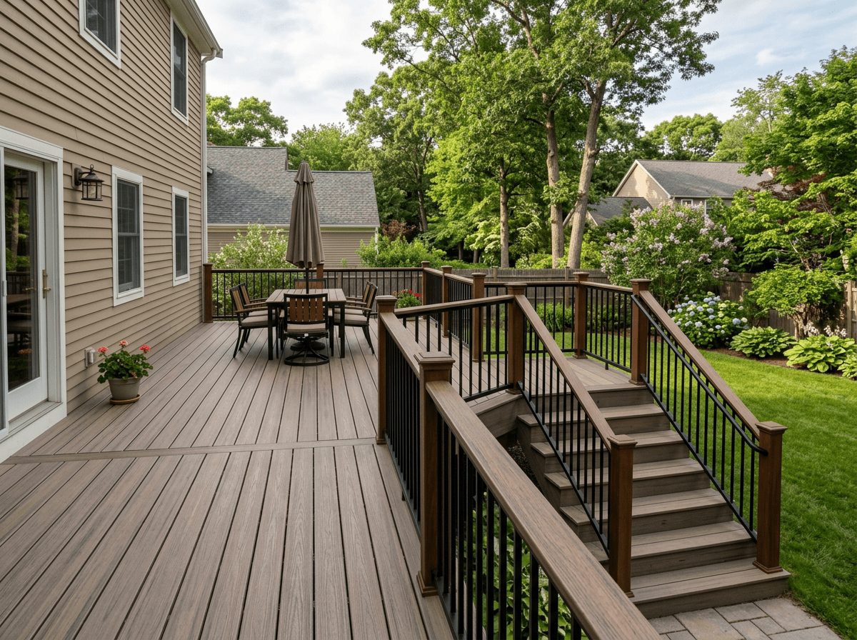 Deck & Porch after — deck replacement completed in Hopkinton, MA by JP Creative Maintenance