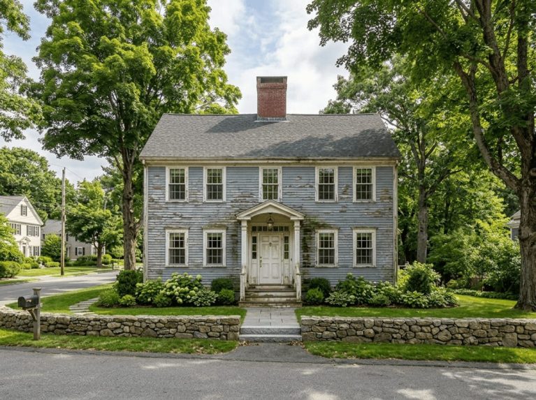 Exterior Painting before — original condition prior to exterior painting in Concord, MA