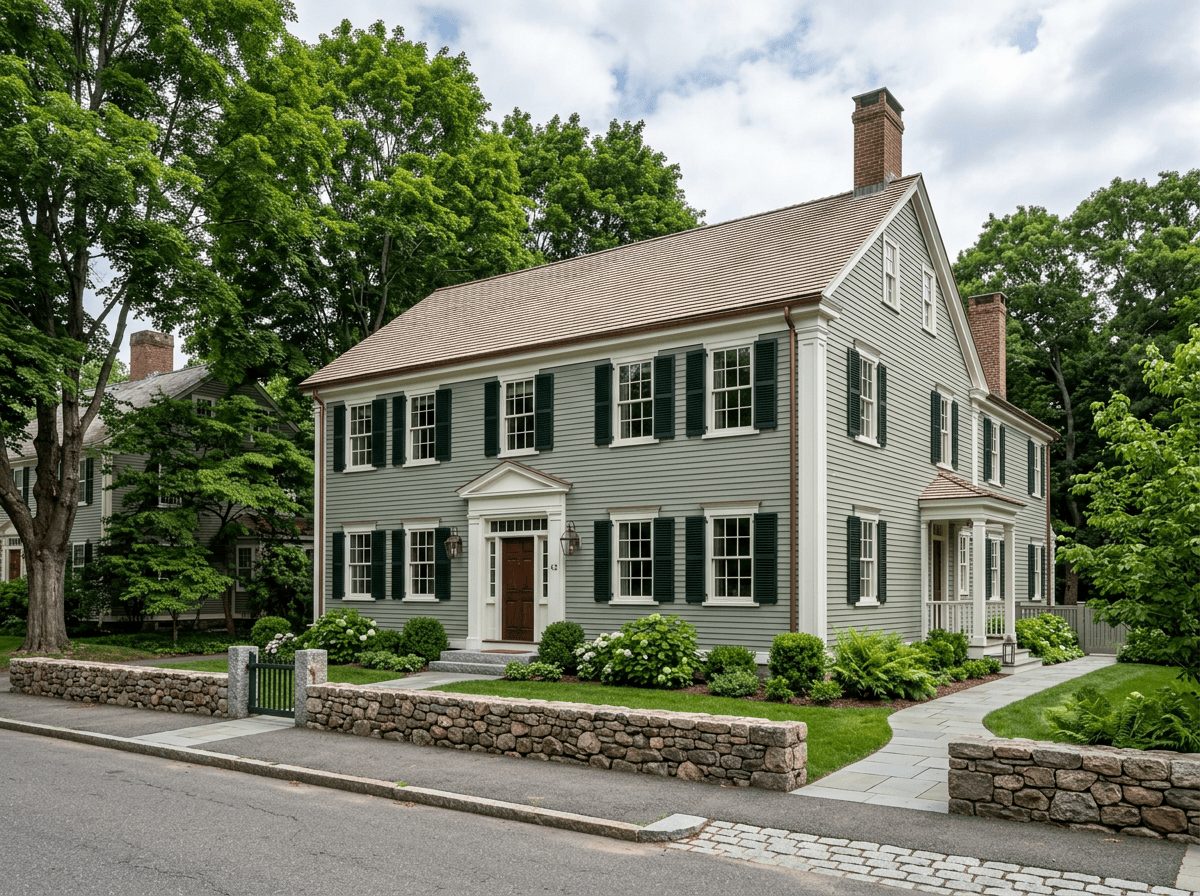 Exterior Repaint after — scraped, primed, repaired, and fully repainted in Medfield, MA by JP Creative Maintenance