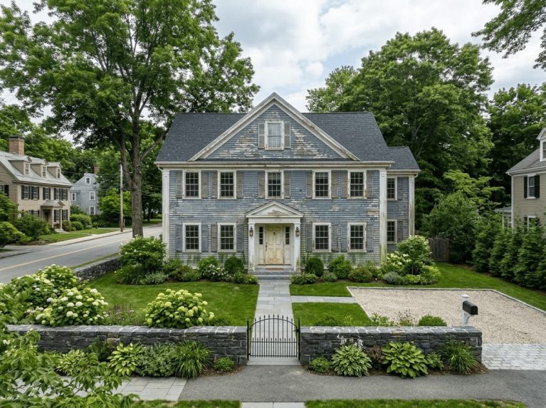 Exterior Painting before — original condition prior to exterior painting in Dedham, MA