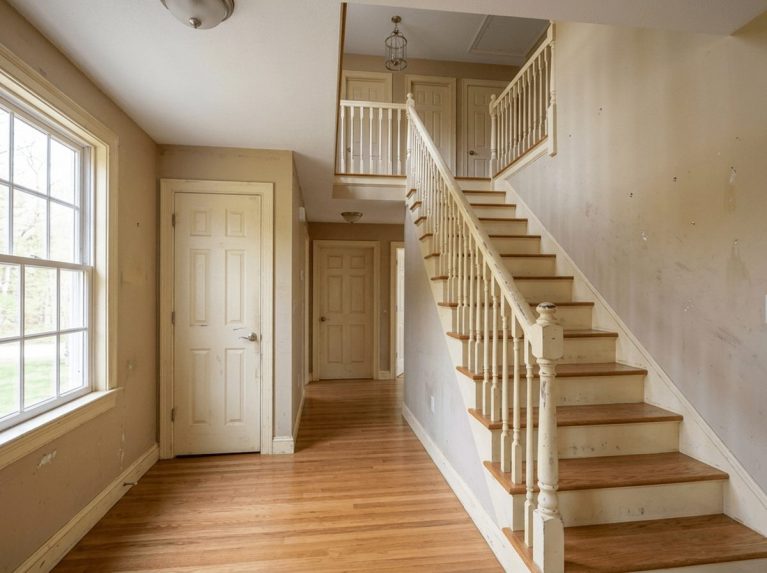 Interior Painting before — original condition prior to interior painting & trim in Bellingham, MA