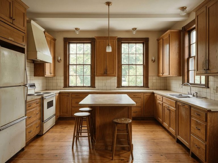 Kitchen Remodel before — original condition prior to kitchen renovation in Milford, MA