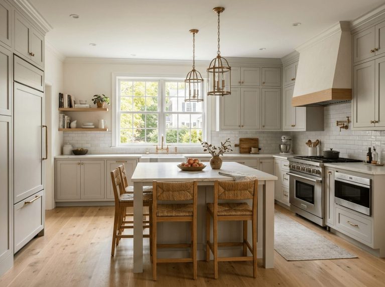 Kitchen Remodel after — kitchen cabinet & counter remodel completed in Natick, MA by JP Creative Maintenance