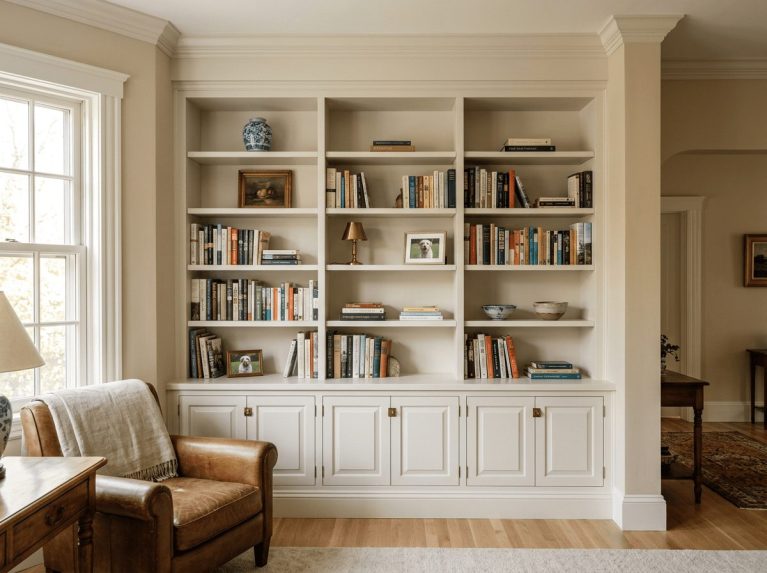 Custom Built-In Shelving in Brookline, MA — handyman and home improvement work by JP Creative Maintenance