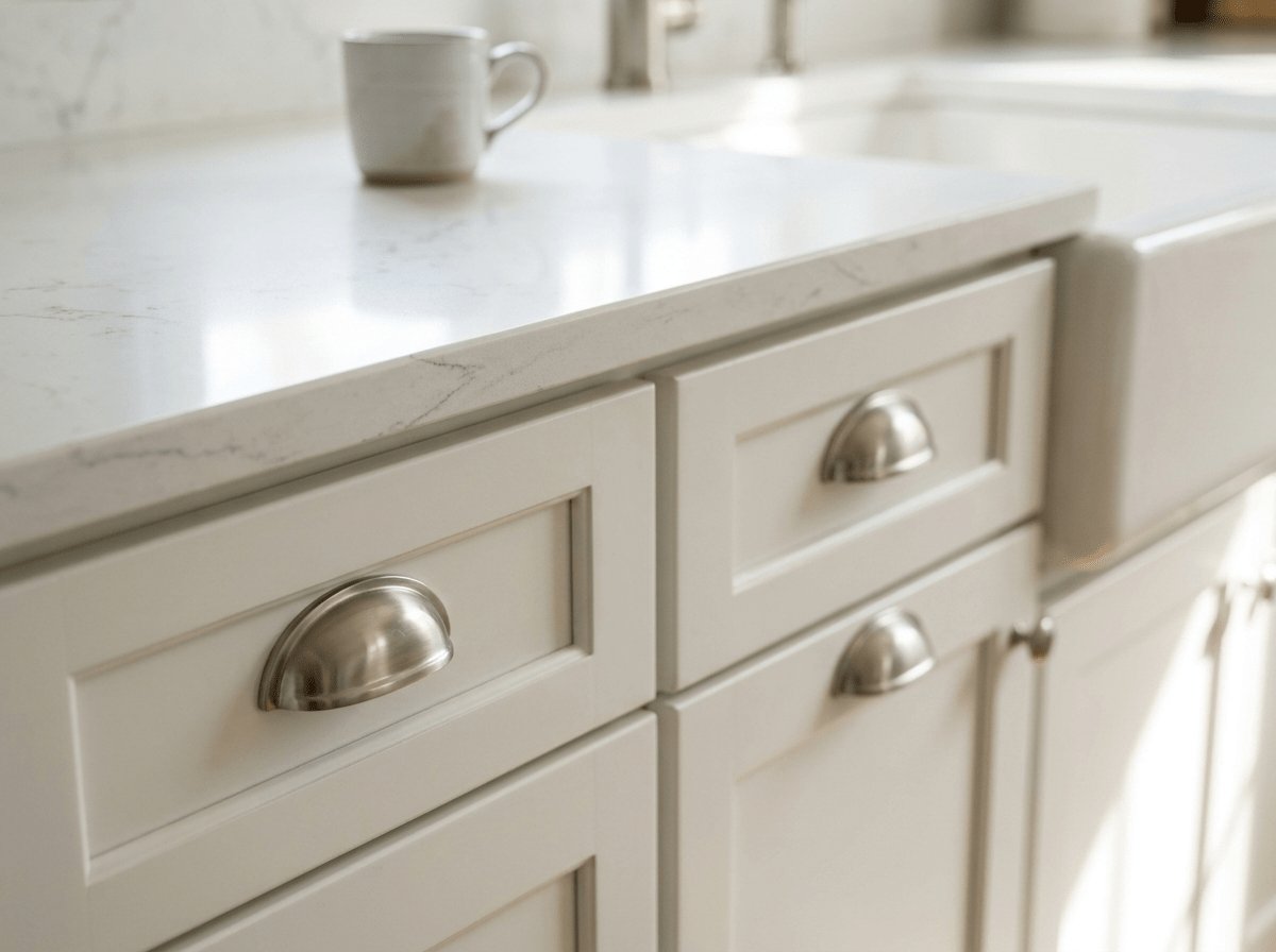 Cabinetry and countertop detail — Needham remodeling by JP Creative Maintenance