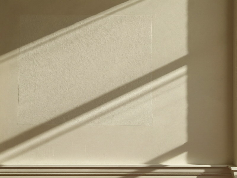A freshly patched wall in a historic home: the repaired rectangle sanded perfectly flush and smooth